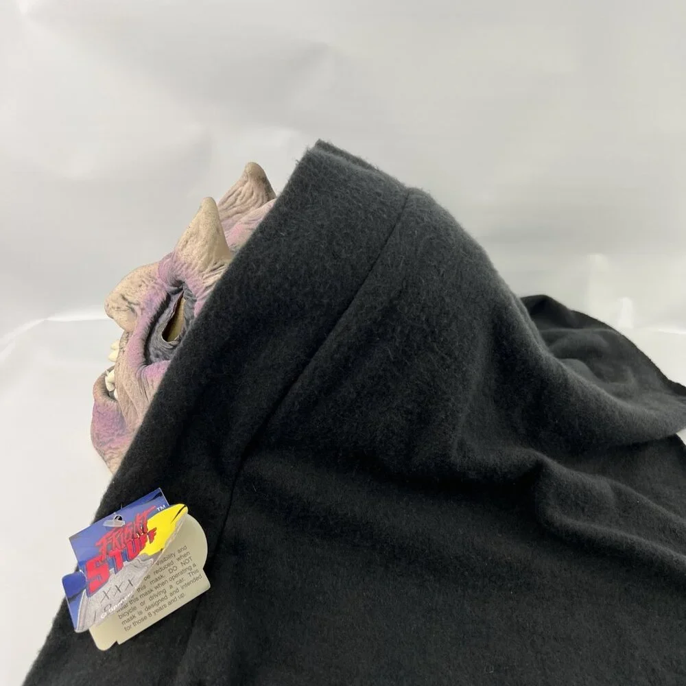 Vintage Spencer Gifts Evil Horned Mask Adult Hooded Style One Size Halloween USA
